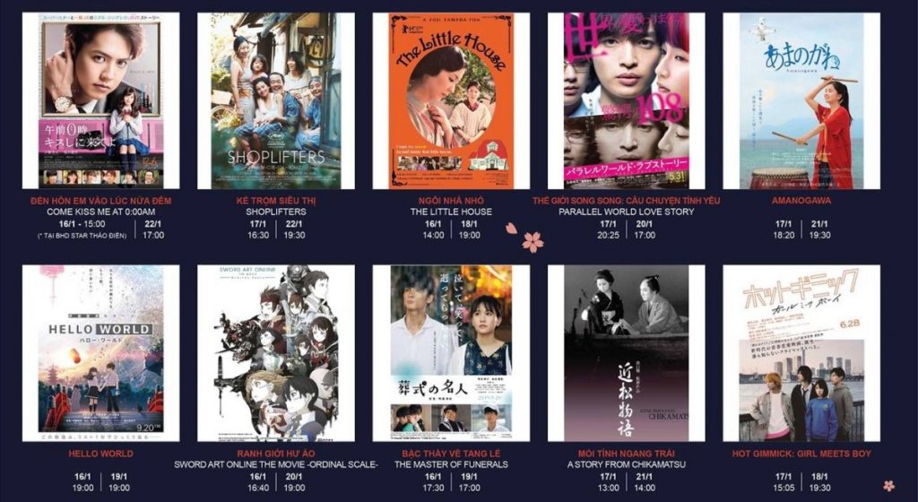 Sự kiện tuần lễ điện ảnh Nhật Bản